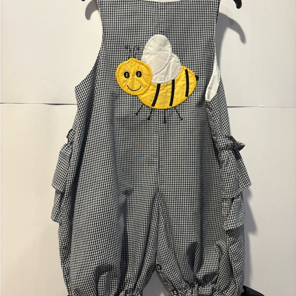 The Bailey Boys- Vintage Gingham Bee Romper